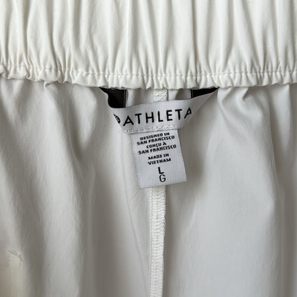 Athleta White Drift Mid Rise Poplin Bermuda Short - Picture 7 of 8